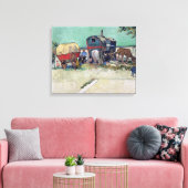 Vincent van Gogh | Caravans, zigeunerkampement Canvas Afdruk (Insitu (Woonkamer))