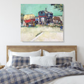 Vincent van Gogh | Caravans, zigeunerkampement Canvas Afdruk (Insitu (Slaapkamer))