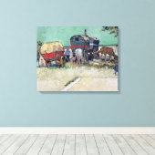 Vincent van Gogh | Caravans, zigeunerkampement Canvas Afdruk (Insitu (Houten vloer))