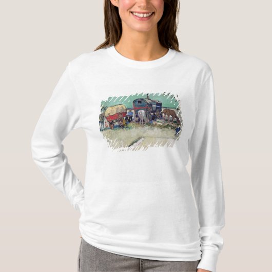 Vincent van Gogh | Caravans, zigeunerkampement T-shirt (Voorkant)