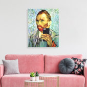Vincent Van Gogh Cellphone Selfie Self Portret Canvas Afdruk (Insitu (Woonkamer))