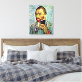 Vincent Van Gogh Cellphone Selfie Self Portret Canvas Afdruk (Insitu (Slaapkamer))