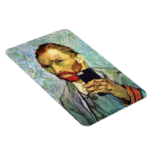 Vincent Van Gogh Cellphone Selfie Self Portret Magneet (Rechterzijde)