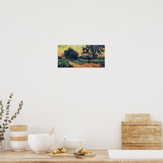 Vincent van Gogh - Chateau of Auvers at Sunset Poster (Keuken)