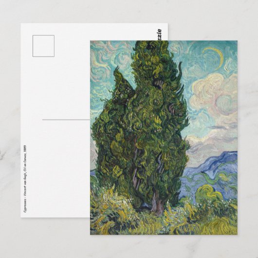 Vincent van Gogh - Cipressen Briefkaart (Voorkant / Achterkant)
