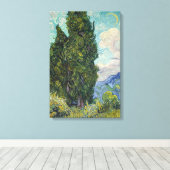 Vincent van Gogh - Cipressen Canvas Afdruk (Insitu (Houten vloer))