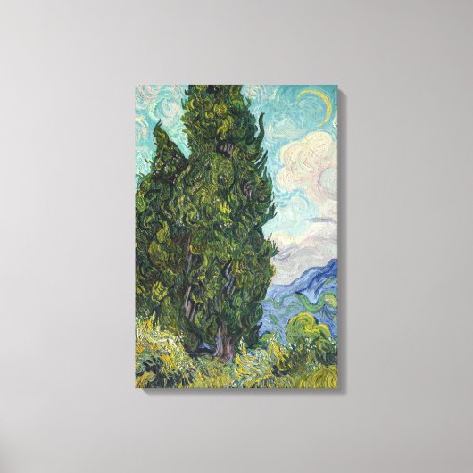 Vincent van Gogh - Cipressen Canvas Afdruk (Voorkant)