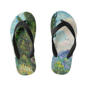 Vincent Van Gogh Cipressen Fijne Kunst Kinder Teenslippers