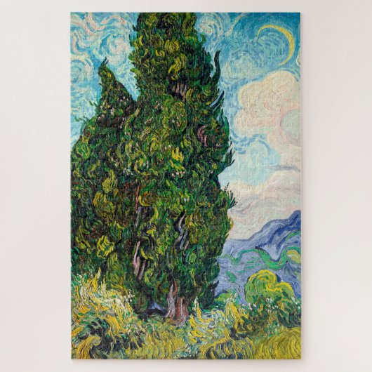 Vincent Van Gogh Cipressen Fijne Kunst Legpuzzel (Verticaal)
