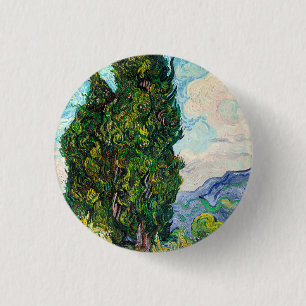 Vincent Van Gogh Cipressen Fijne Kunst Ronde Button 3,2 Cm