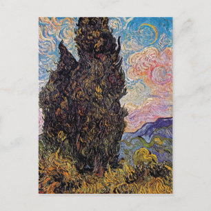 Vincent Van Gogh - Cipressen Kunstboom Liefhebber Briefkaart