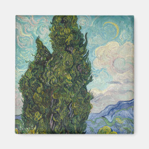 Vincent van Gogh - Cipressen Magneet