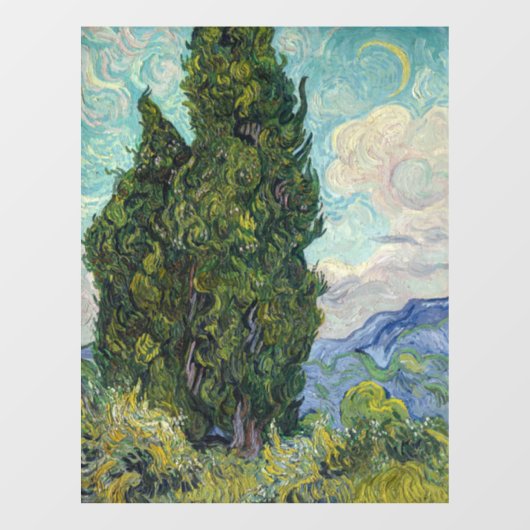 Vincent van Gogh - Cipressen Raamsticker (Vel)