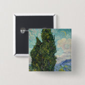 Vincent van Gogh - Cipressen Vierkante Button 5,1 Cm (Voorkant /achterkant)