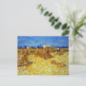 Vincent van Gogh Corn Harvest in Provence Briefkaart (Staand voorkant)
