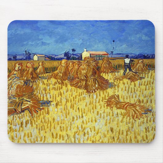 Vincent van Gogh Corn Harvest in Provence Muismat (Voorkant)