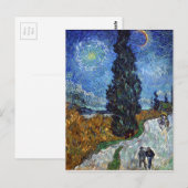 Vincent Van Gogh Country road in Provence bij nach Briefkaart (Voorkant / Achterkant)