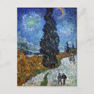 Vincent Van Gogh Country road in Provence bij nach Briefkaart