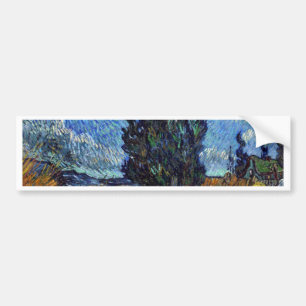 Vincent Van Gogh Country road in Provence bij nach Bumpersticker