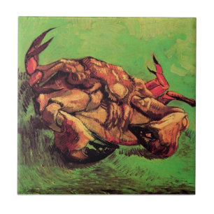 Vincent van Gogh - Crab op zijn achterste fijne ku Tegeltje