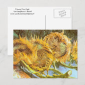 Vincent Van Gogh - Cut Sunflow GC Briefkaart (Voorkant / Achterkant)