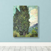 Vincent van Gogh | Cypressen, 1889 Canvas Afdruk (Insitu (Houten vloer))