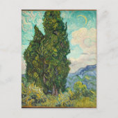 Vincent Van Gogh Cypresses Briefkaart (Voorkant)