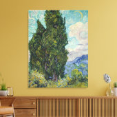 Vincent van Gogh - Cypresses Canvas Afdruk (Insitu (Woonkamer))
