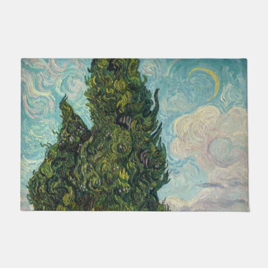 Vincent van Gogh - Cypresses Deurmat (Voorkant)