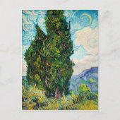 Vincent Van Gogh Cypresses Fine Art Briefkaart (Voorkant)