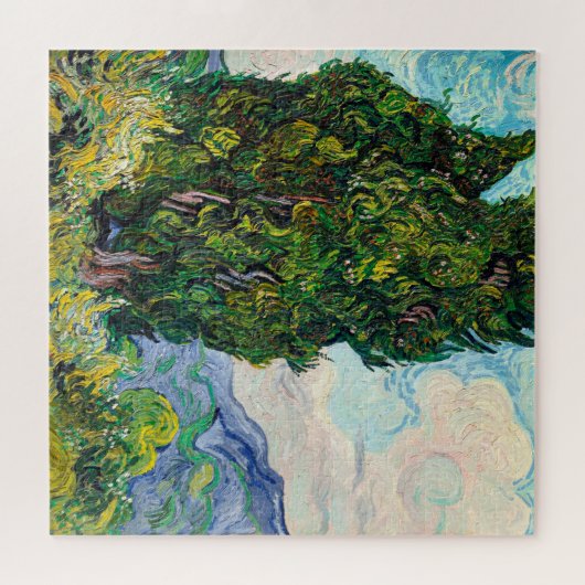 Vincent Van Gogh Cypresses Fine Art Legpuzzel (Horizontaal)