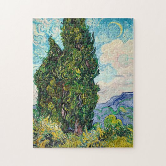 Vincent Van Gogh Cypresses Fine Art Legpuzzel (Verticaal)