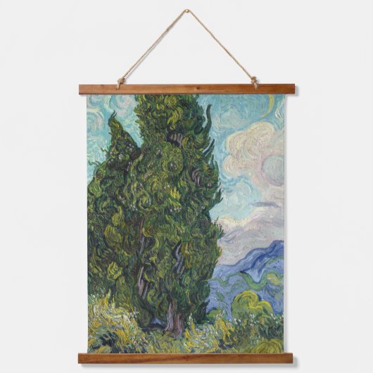 Vincent van Gogh - Cypresses Hangend Wandkleed (Voorkant)