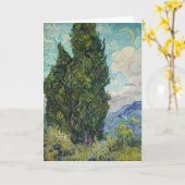 Vincent van Gogh - Cypresses Kaart (Gele Bloem)