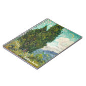 Vincent Van Gogh Cypresses Monogram Impressionist Notitieboek (Linkerzijde)