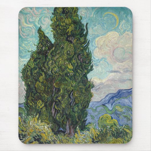 Vincent van Gogh - Cypresses Muismat (Voorkant)