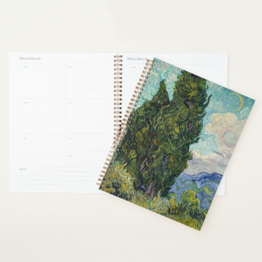 Vincent van Gogh - Cypresses Planner (Display)