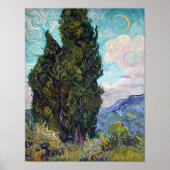 Vincent van Gogh Cypresses Poster (Voorkant)