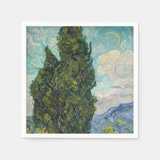 Vincent van Gogh - Cypresses Servet (Voorkant)