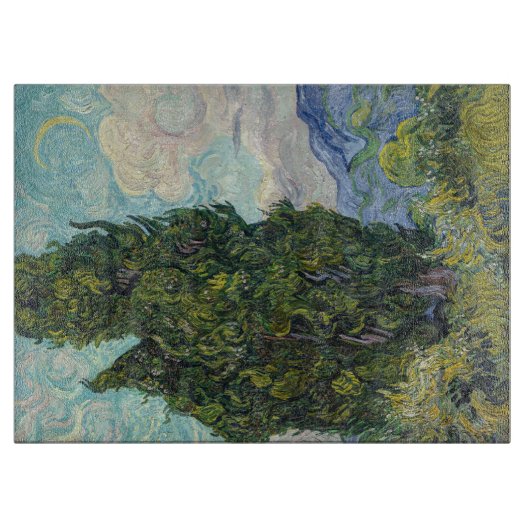 Vincent van Gogh - Cypresses Snijplank (Voorkant)