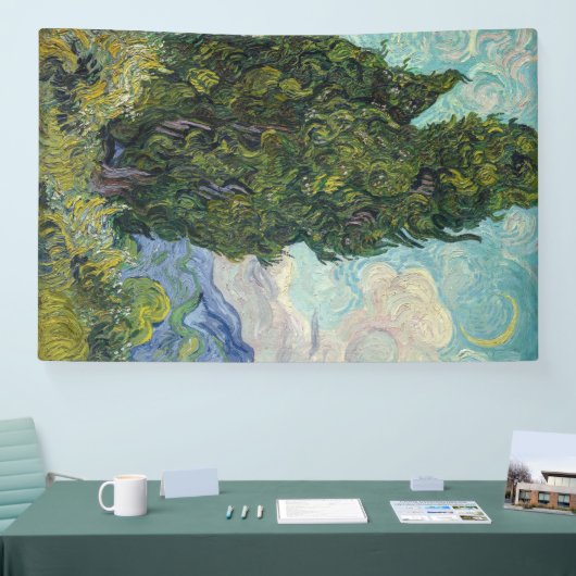 Vincent van Gogh - Cypresses Spandoek (Beurs)