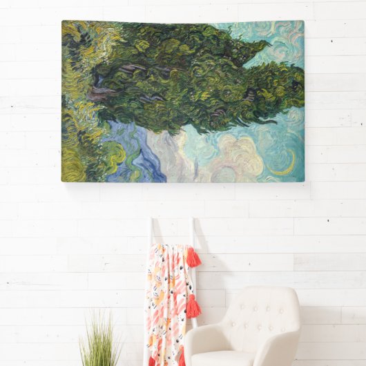 Vincent van Gogh - Cypresses Spandoek (Insitu)