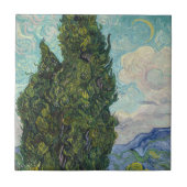 Vincent van Gogh - Cypresses Tegeltje (Voorkant)