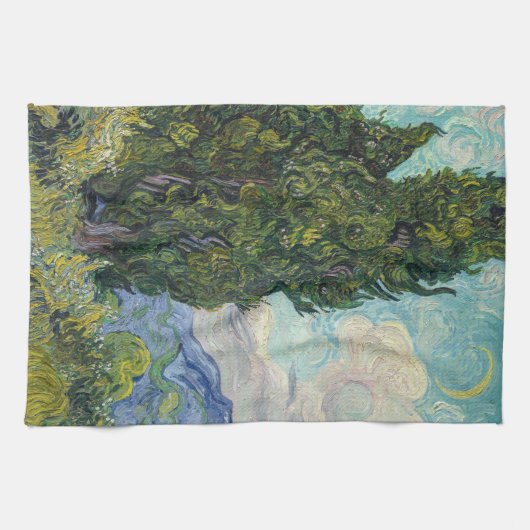 Vincent van Gogh - Cypresses Theedoek (Horizontaal)