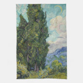 Vincent van Gogh - Cypresses Theedoek (Verticaal)