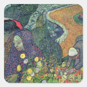 Vincent van Gogh   Dames in de Arlen, 1888 Vierkante Sticker