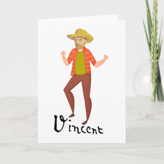 Vincent Van Gogh Dancing Bedankkaart (Voorkant)