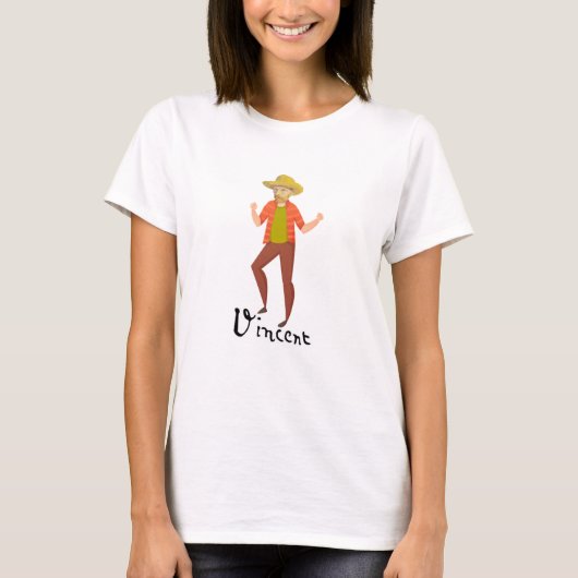 Vincent Van Gogh Dancing T-shirt (Voorkant)