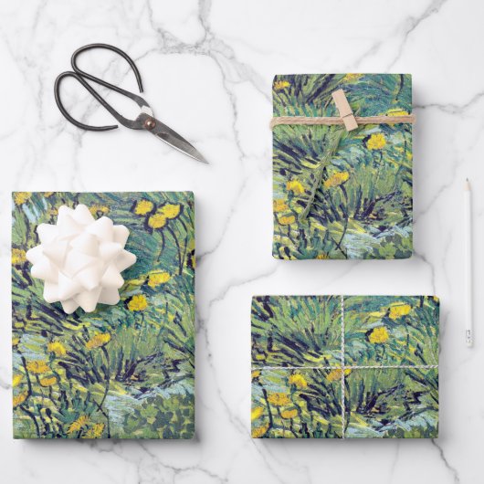 Vincent van Gogh Dandelion Poster Inpakpapier Vel (Voorkant)
