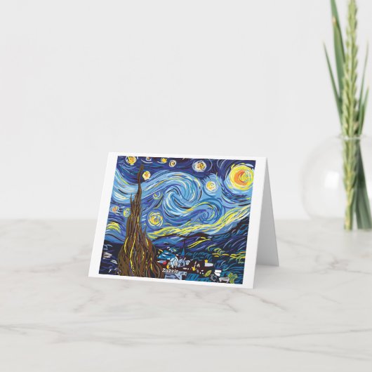 Vincent van Gogh dankt u kaardt Bedankkaart (Achterkant)